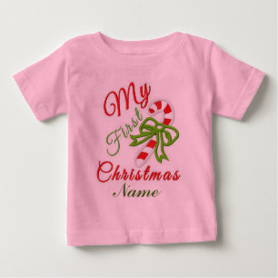 Camiseta Para Bebê "O Primeiro Natal do Bebê" TUTU BODYSUIT