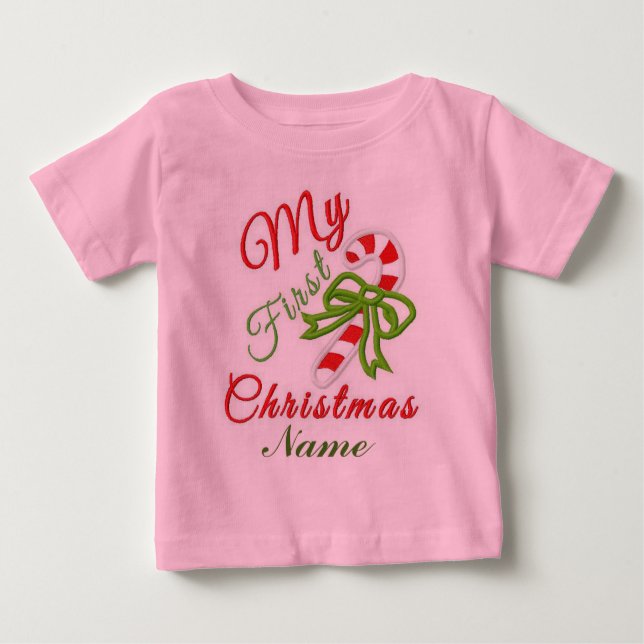 Camiseta Para Bebê "O Primeiro Natal do Bebê" TUTU BODYSUIT (Frente)