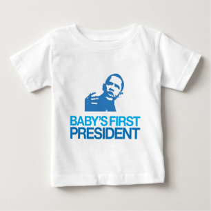 Camiseta Para Bebê O primeiro presidente do bebê
