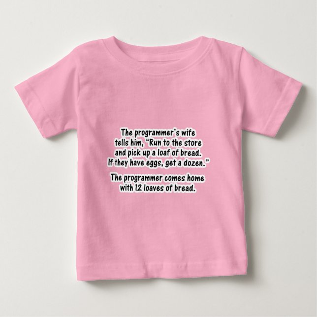 Camiseta Para Bebê O programador e sua esposa - Segundo em uma série (Frente)