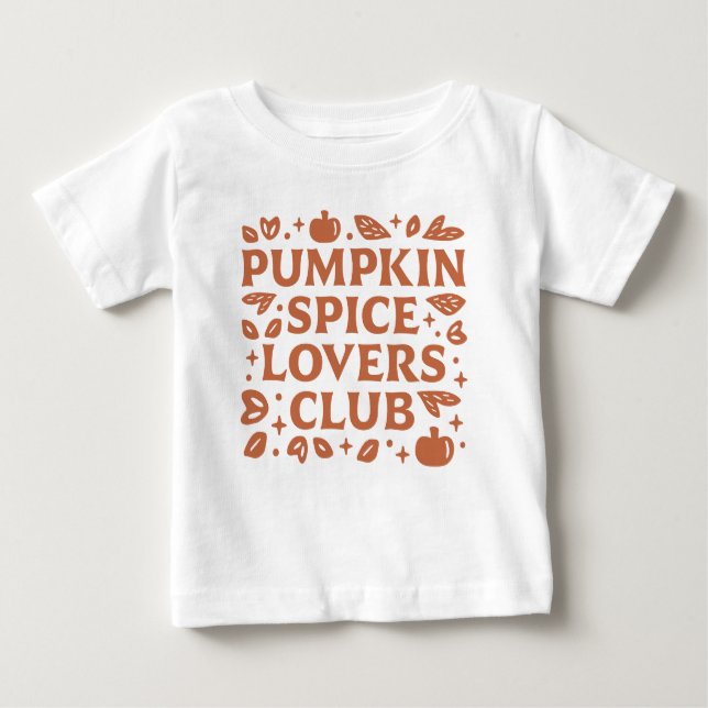 Camiseta Para Bebê O Pumpkin Spice Lovers Club (Frente)