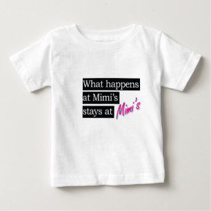 Camiseta Para Bebê O que acontece na casa de Mimi…