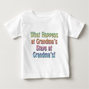 Camiseta Para Bebê O que acontece nas estadas da avó na avó engraç