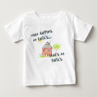 Camiseta Para Bebê O que acontece no t-shirt da papá