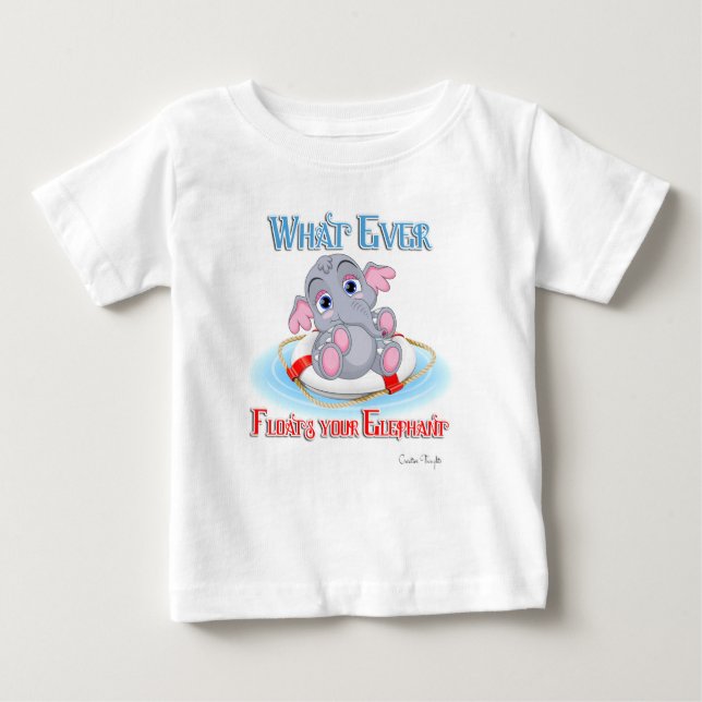 Camiseta Para Bebê O Que Chover Seu Elefante Bebê (Frente)