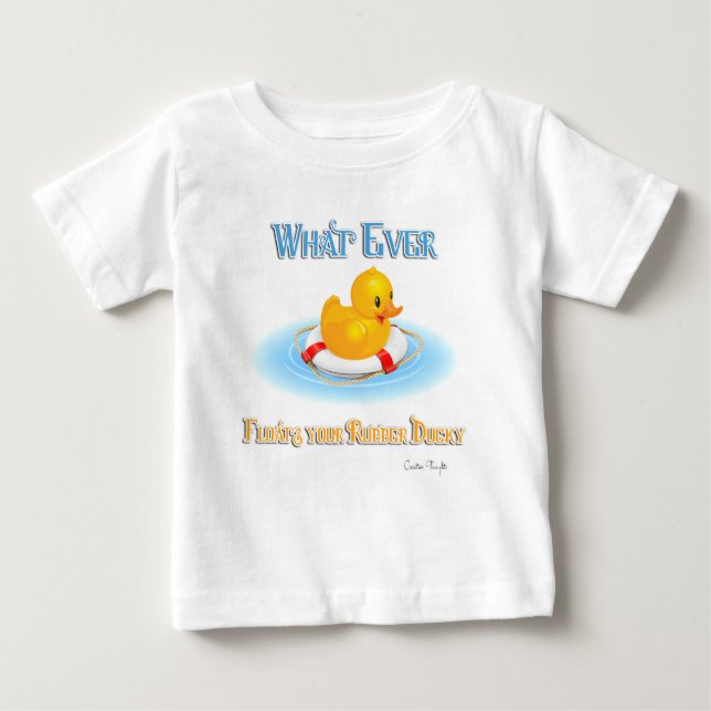 Camiseta Para Bebê O Que Disparar Sua Borracha Ducky (Frente)