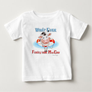 Camiseta Para Bebê O Que Disparar Sua Vaca De Moo