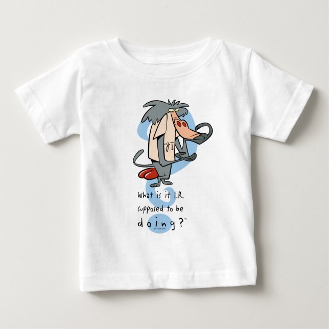 Camiseta Para Bebê O que é que eu deveria estar fazendo?™ (Frente)