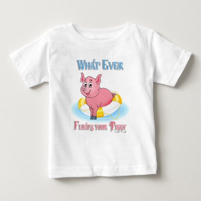 Camiseta Para Bebê O Que Espetar O Seu Porquinho (Frente)