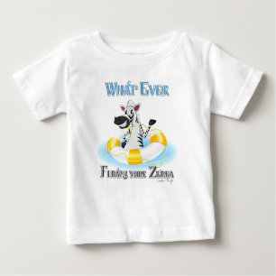 Camiseta Para Bebê O que flutuar em sua zebra