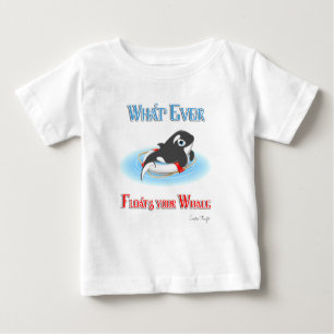Camiseta Para Bebê O que flutuar na sua baleia