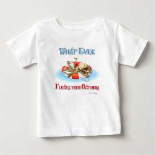 Camiseta Para Bebê O que flutuar no seu polvo