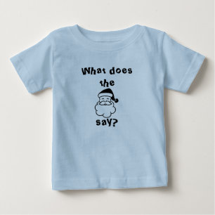Camiseta Para Bebê O que o Papai Noel diz?
