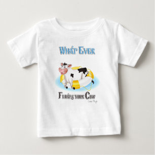 Camiseta Para Bebê O Que Quer Que Chegue Sua Vaca