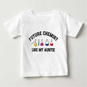 Camiseta Para Bebê O químico futuro gosta de meu Auntie