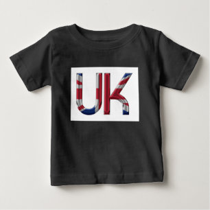 Camiseta Para Bebê O Reino Unido Jack British Flag Typoographic Elega