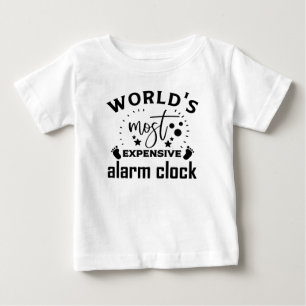 Camiseta Para Bebê O relógio de alarme mais caro do mundo é engraçado
