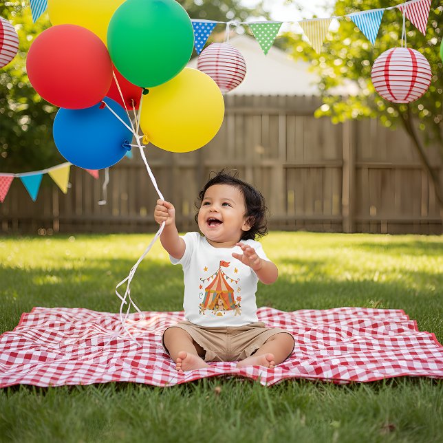 Camiseta Para Bebê O Retro Circus Crew (Criador carregado)