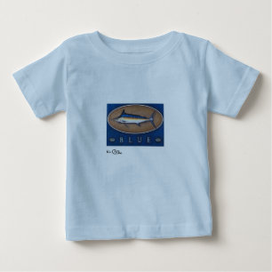 Camiseta Para Bebê O roupa da criança do espadim azul