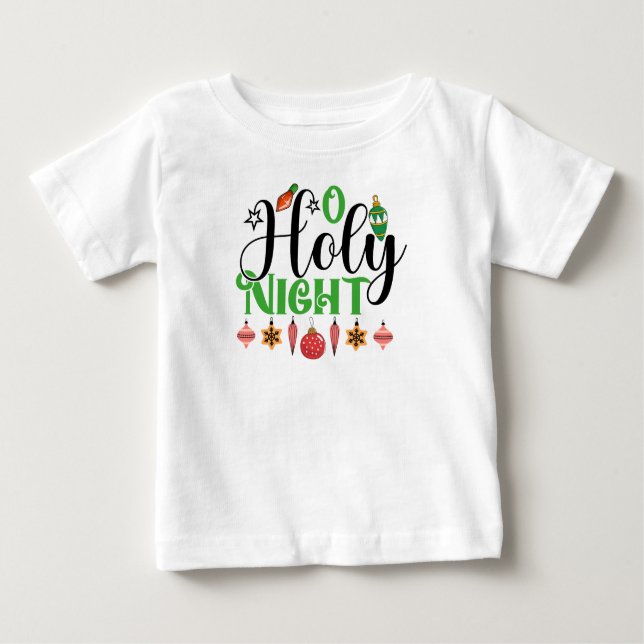 Camiseta Para Bebê O Santa Noite (Frente)