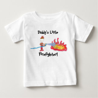 Camiseta Para Bebê O sapador-bombeiro pequeno do pai!