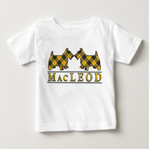 Camiseta Para Bebê O Scottie de MacLeod do clã persegue o Tartan