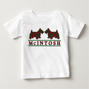 Camiseta Para Bebê O Scottie de McIntosh do clã persegue o Tartan