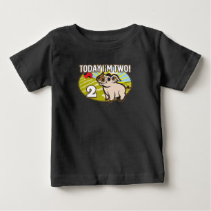 Camiseta Para Bebê O segundo aniversário do miúdo hoje eu sou dois!