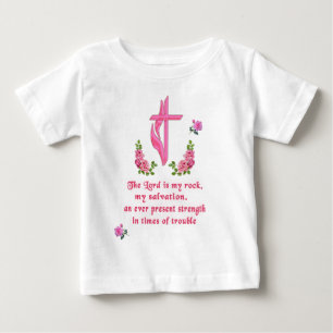 Camiseta Para Bebê O Senhor é minha rocha