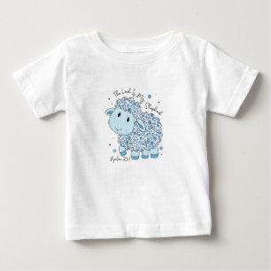Camiseta Para Bebê O Senhor É O Meu Pastor - Ovino Design Christian