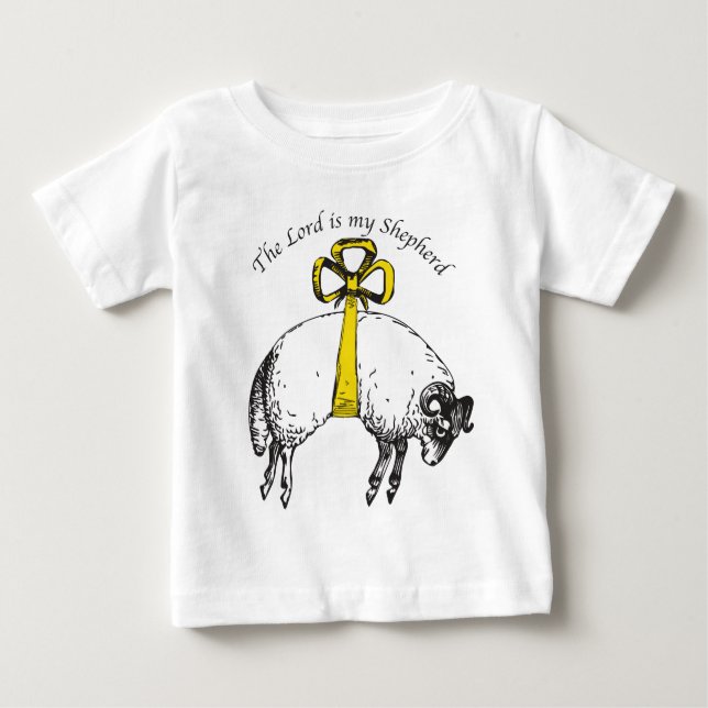 Camiseta Para Bebê O SENHOR é o meu pastor Salm 23 (Frente)