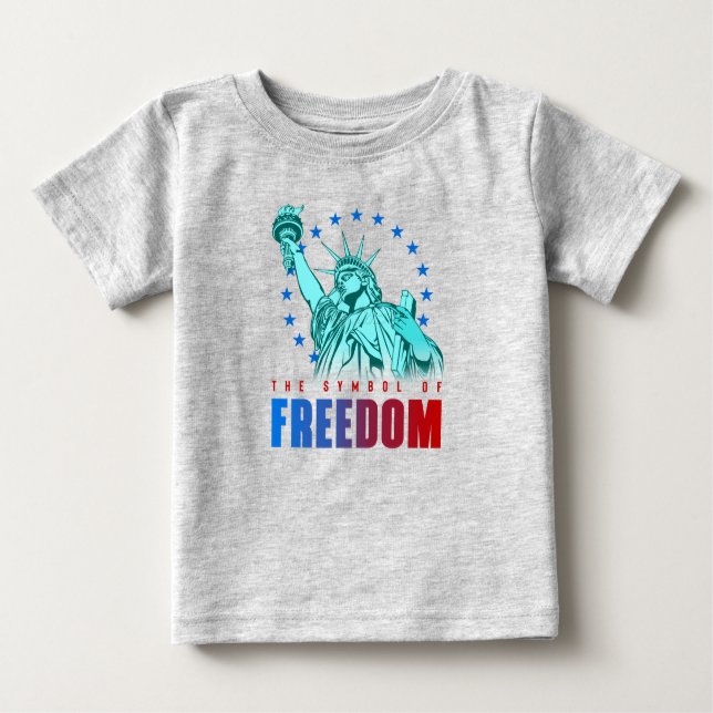 Camiseta Para Bebê O Símbolo da Liberdade | Bebê (Frente)