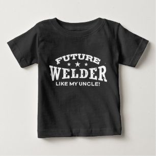 Camiseta Para Bebê O soldador futuro gosta de meu tio