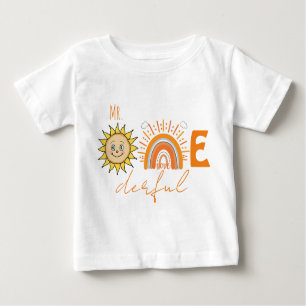 Camiseta Para Bebê O Sr. Onemagistral Rainbow e o Sun Party Baby 1rua
