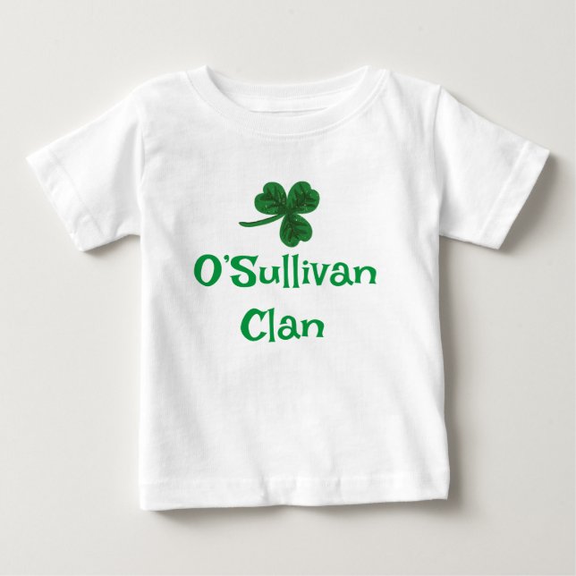 Camiseta Para Bebê O’Sullivan Clan Shamrock tee (Frente)