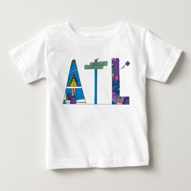 Camiseta Para Bebê O T | ATLANTA do bebê, GA (ATL) (Frente)