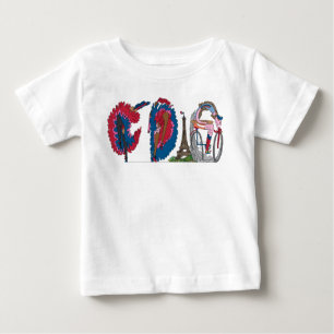 Camiseta Para Bebê O T PARIS do bebê, franco (CDG)