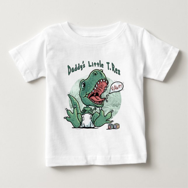 Camiseta Para Bebê O T. pequeno Rex do pai por estúdios de Mudge (Frente)