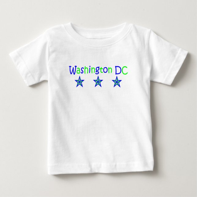 Camiseta Para Bebê O t-shirt do miúdo do Washington DC (Frente)