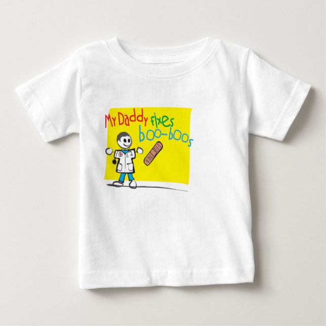 Camiseta Para Bebê O t-shirt infantil meu pai fixa metidas de pata (Frente)