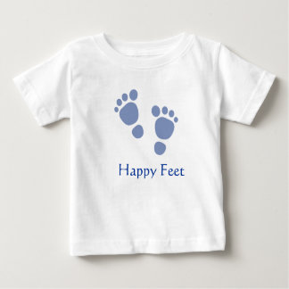 Camiseta Para Bebê O t-shirt os pés do bebê feliz