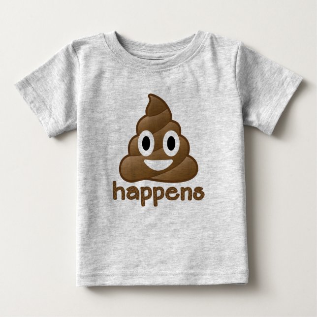 Camiseta Para Bebê O tombadilho de Emoji acontece (Frente)