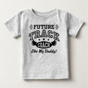 Camiseta Para Bebê O treinador futuro da trilha gosta de meu pai