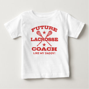 Camiseta Para Bebê O treinador futuro do Lacrosse gosta de meu pai