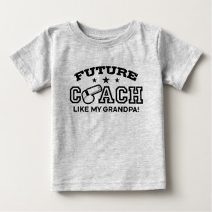 Camiseta Para Bebê O treinador futuro gosta de meu vovô