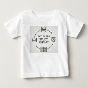 Camiseta Para Bebê O último aluno Routine