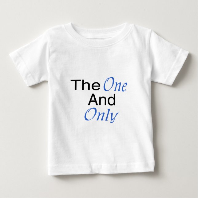 Camiseta Para Bebê O Único E Único (azul) (Frente)