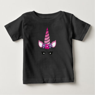 Camiseta Para Bebê O Unicórnio Rosa