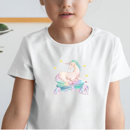Camiseta Para Bebê O Unicórnio Sonhador