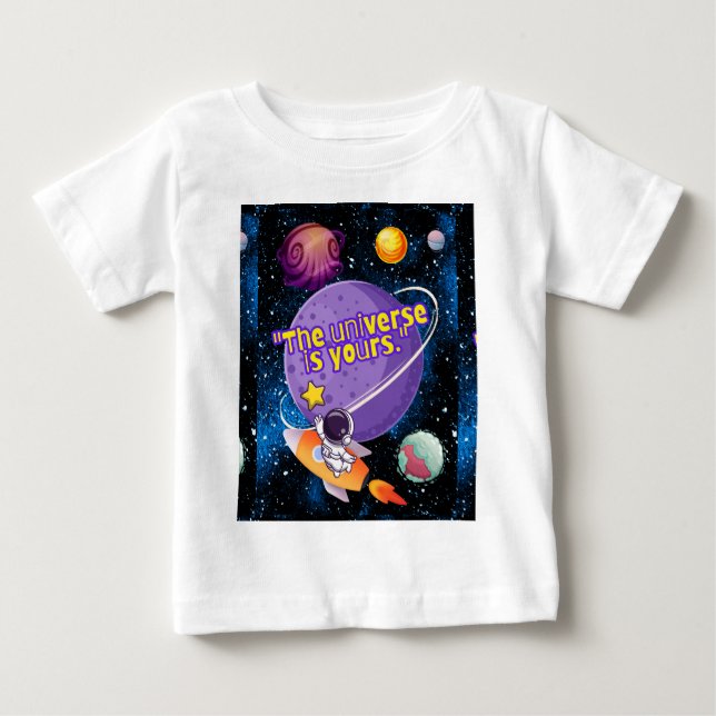 CAMISETA PARA BEBÊ O UNIVERSO É SEU (Frente)